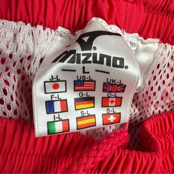 Mizuno Windbreaker Pants Adult Large Pink Swishy Drawstring Mesh Lined Nylon NEW - Picture 13 of 16